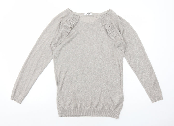Damart Womens Beige Boat Neck Viscose Pullover Jumper Size 10