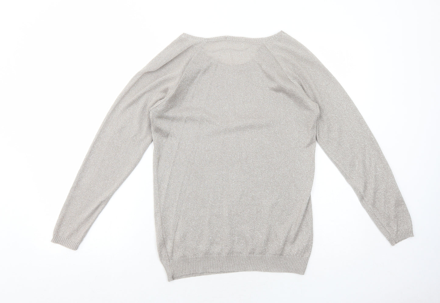 Damart Womens Beige Boat Neck Viscose Pullover Jumper Size 10