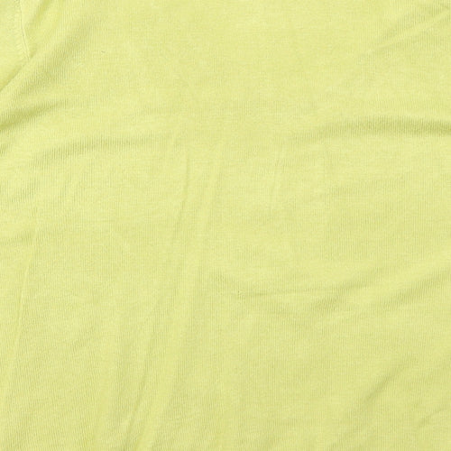 Marks and Spencer Womens Green V-Neck Viscose Pullover Jumper Size 12