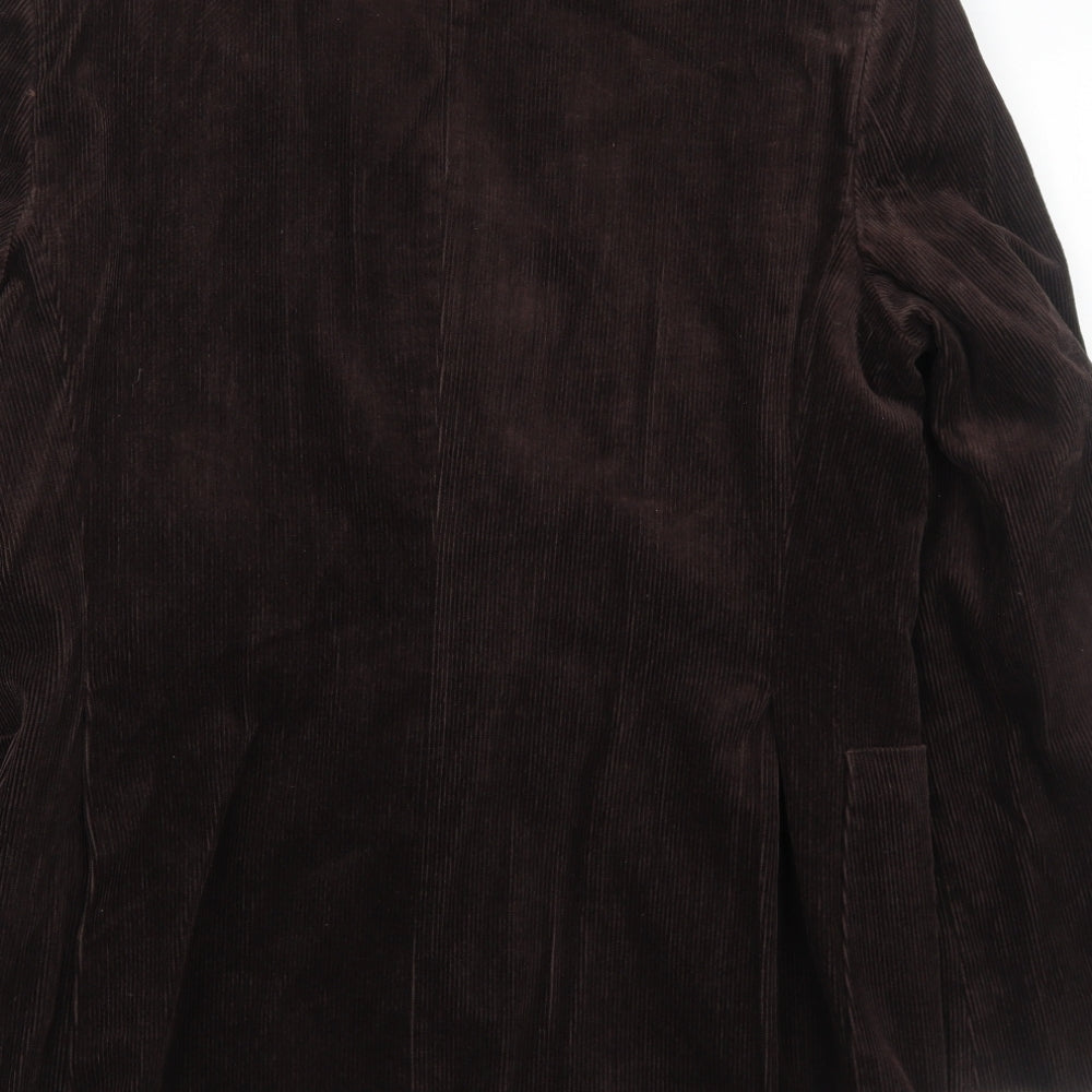 Marks and Spencer Mens Brown Cotton Jacket Blazer Size 42 Regular