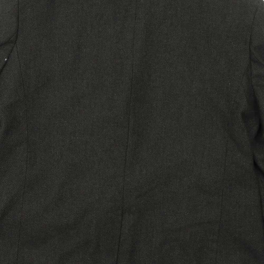 B&W Mens Green Wool Jacket Blazer Size XL Regular