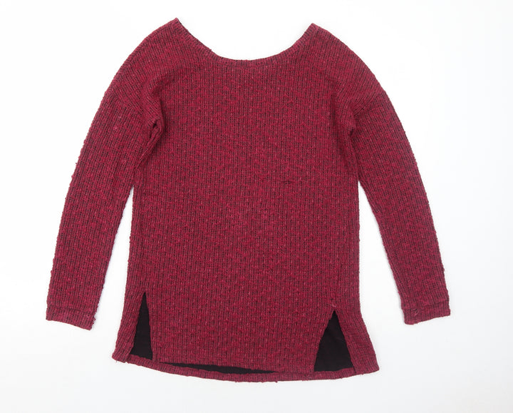 NEXT Womens Pink Round Neck Polyester Pullover Jumper Size 6