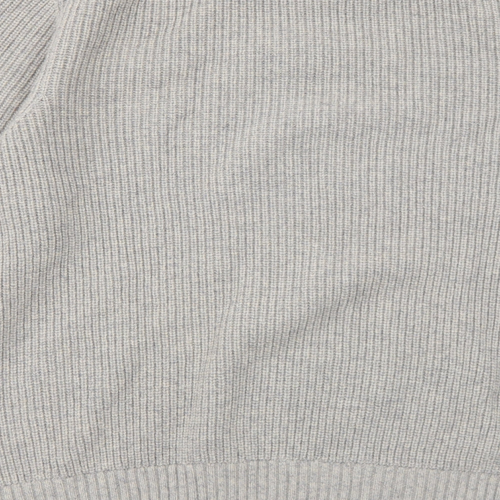 Marks and Spencer Mens Grey Crew Neck Wool Pullover Jumper Size XL Long Sleeve