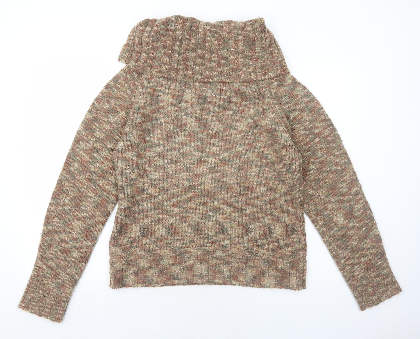 NEXT Womens Brown Roll Neck Acrylic Pullover Jumper Size 16