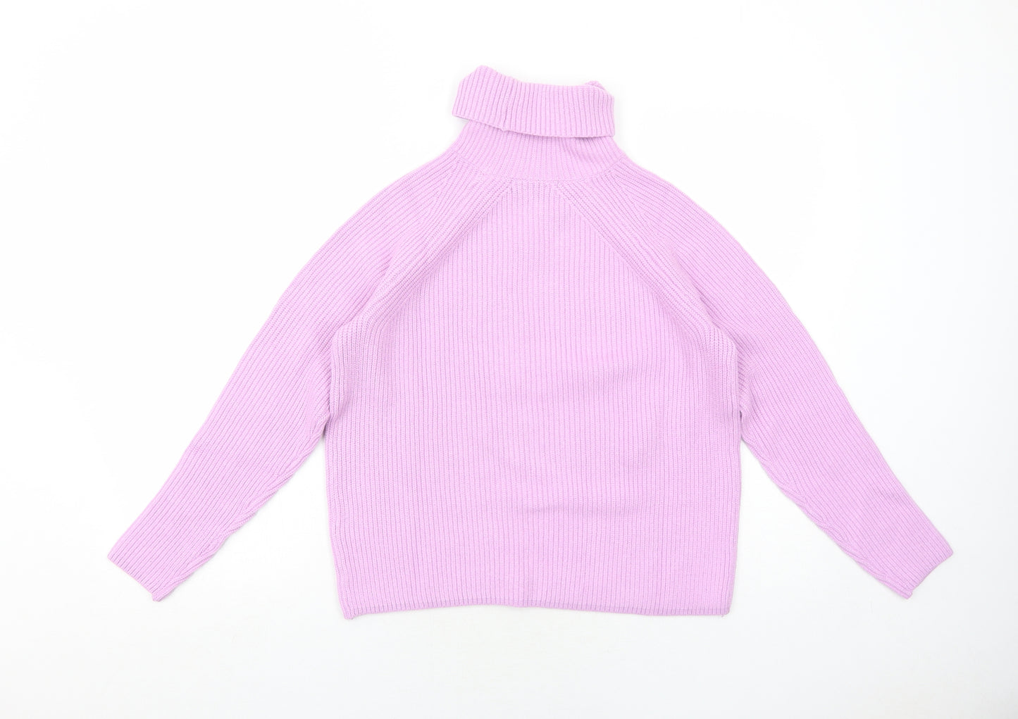 Marks and Spencer Womens Purple Roll Neck Viscose Pullover Jumper Size S