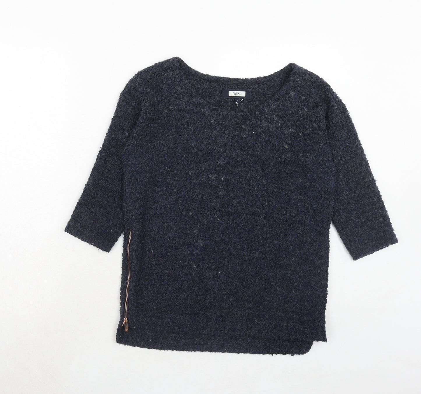 NEXT Womens Blue Boat Neck Polyester Pullover Jumper Size 6