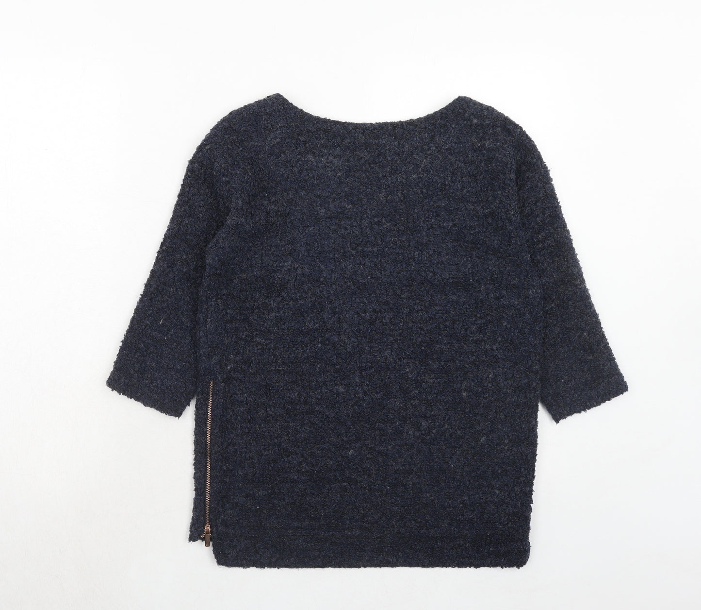 NEXT Womens Blue Boat Neck Polyester Pullover Jumper Size 6