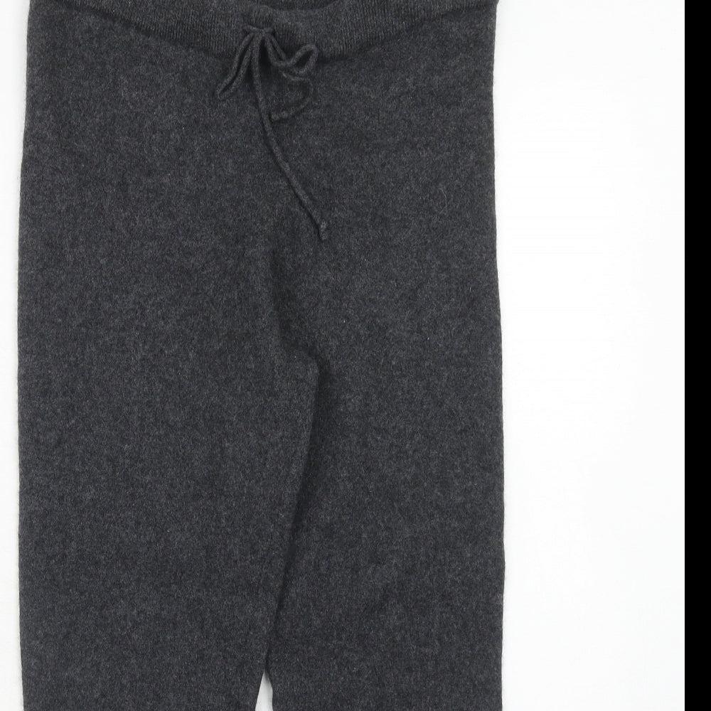 Woolovers Womens Grey Wool Jogger Trousers Size M Regular Drawstring