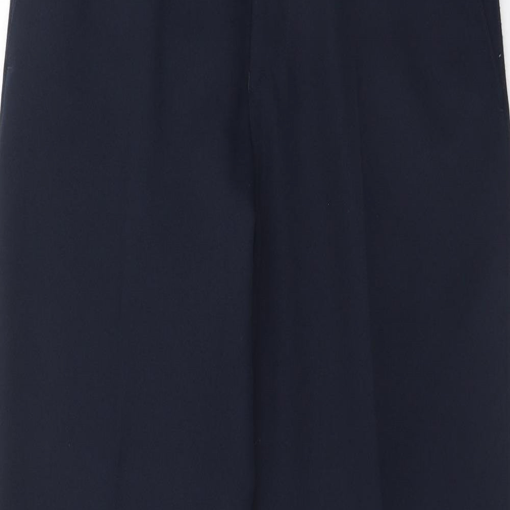 BHS Mens Blue Polyester Dress Pants Trousers Size 30 in L31 in Regular Hook & Eye