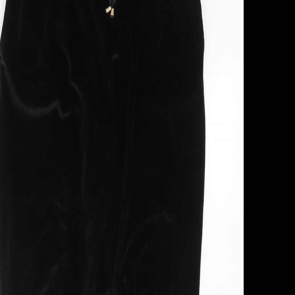 Golddigga Womens Black Polyester Jogger Trousers Size 16 Regular Drawstring