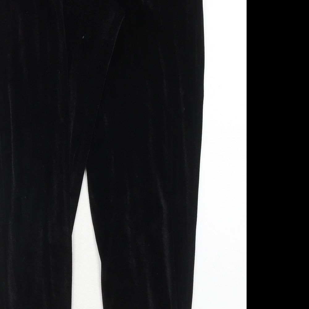 Golddigga Womens Black Polyester Jogger Trousers Size 16 Regular Drawstring