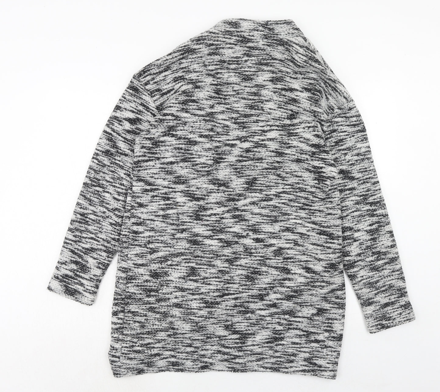 Black Tape Womens Black V-Neck Polyester Cardigan Jumper Size M