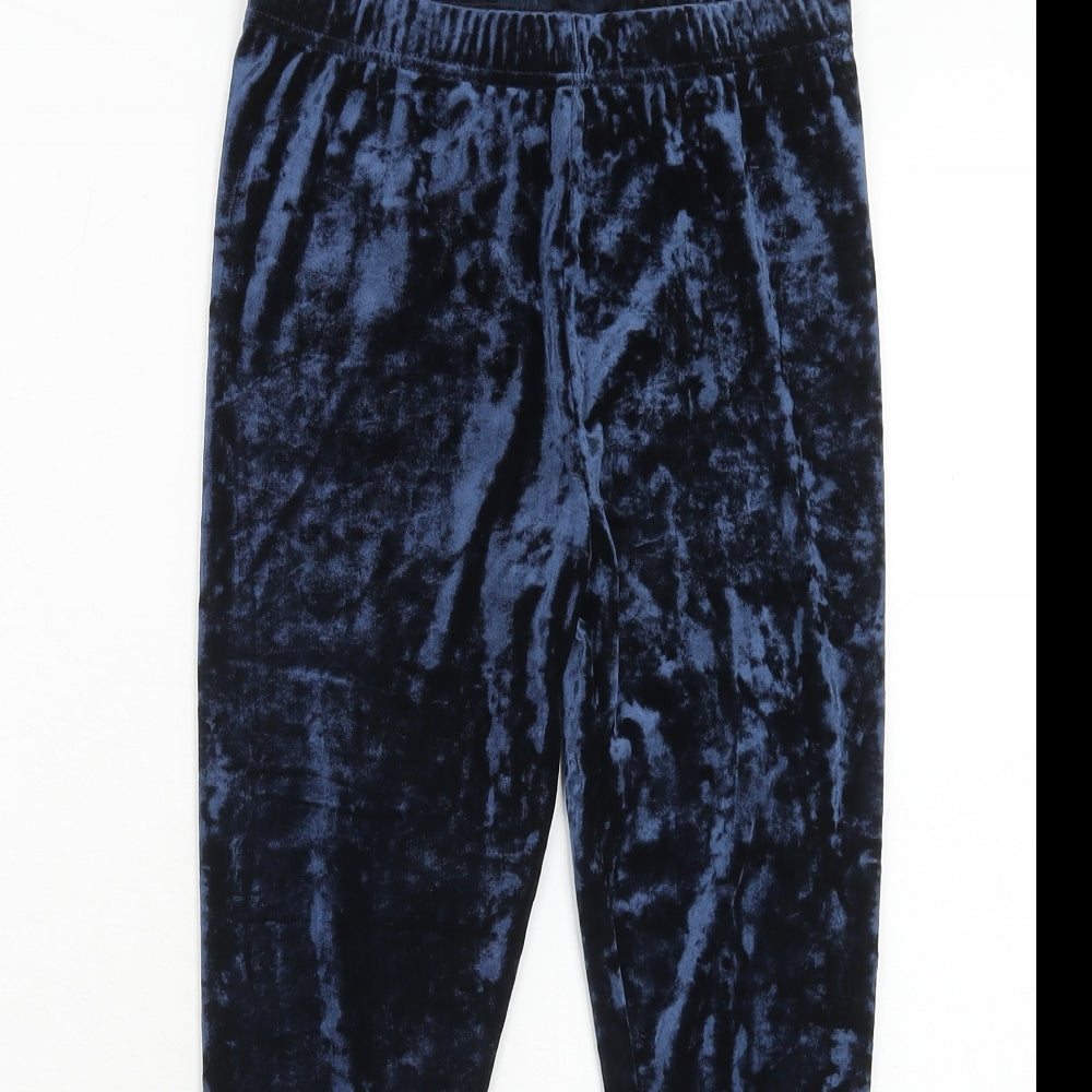 NEXT Girls Blue Polyester Jogger Trousers Size 9 Years Regular Pullover - Leggings
