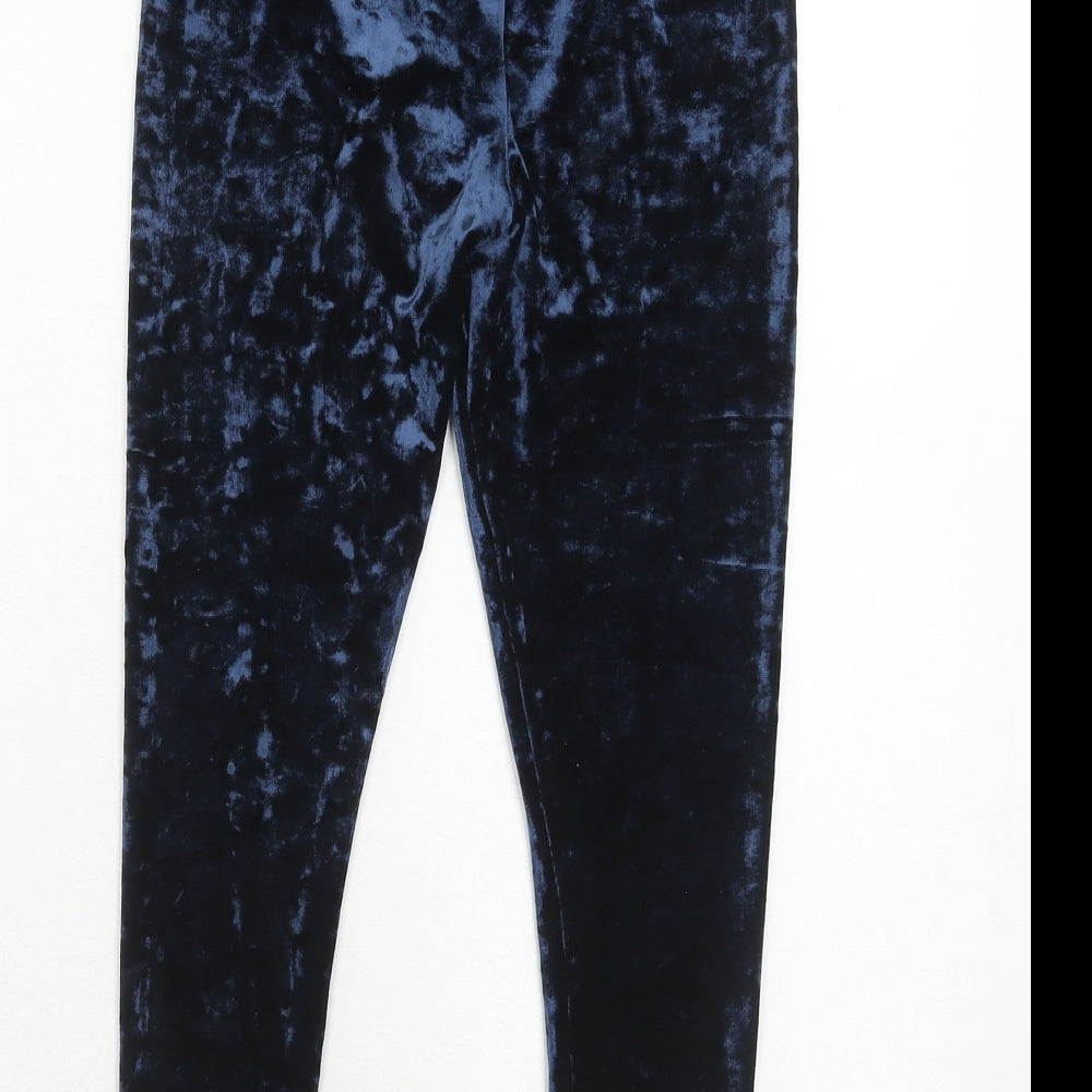 NEXT Girls Blue Polyester Jogger Trousers Size 9 Years Regular Pullover - Leggings