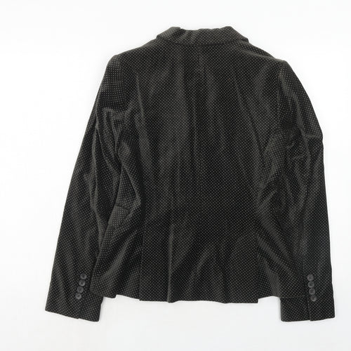 Zara Womens Green Geometric Cotton Jacket Suit Jacket Size M