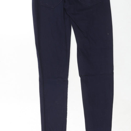 Mango Womens Blue Cotton Skinny Jeans Size 10 Regular Zip