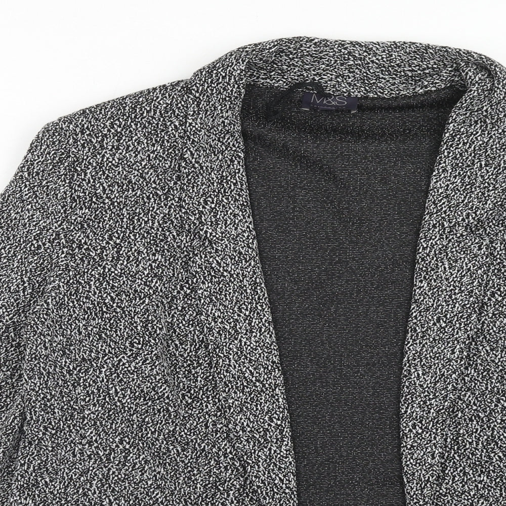 Marks and Spencer Womens Grey Geometric Jacket Blazer Size 12