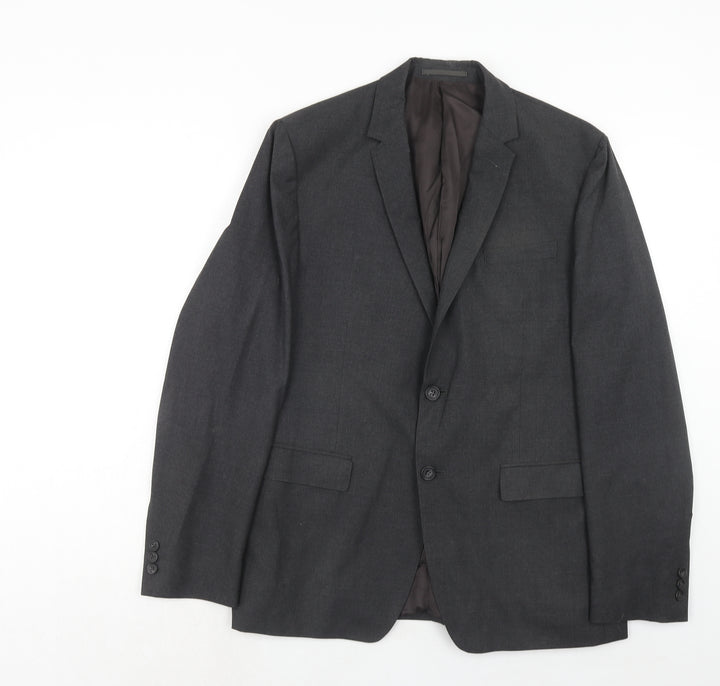 Shoreditch Mens Grey Wool Jacket Suit Jacket Size 42 Regular