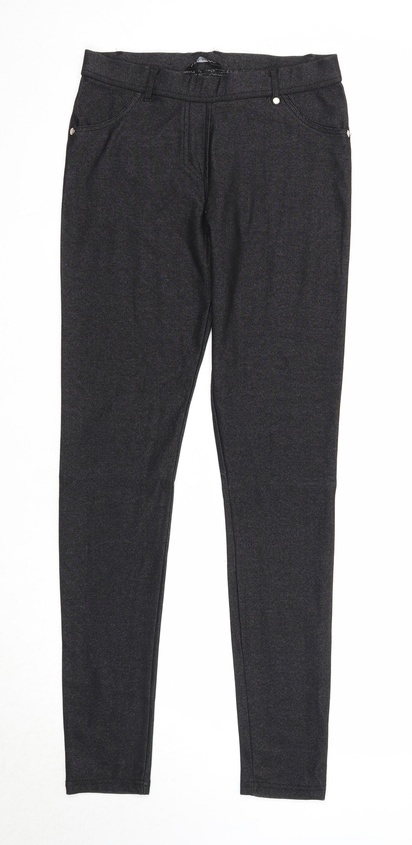 Select Womens Black Cotton Jegging Jeans Size 12 Regular