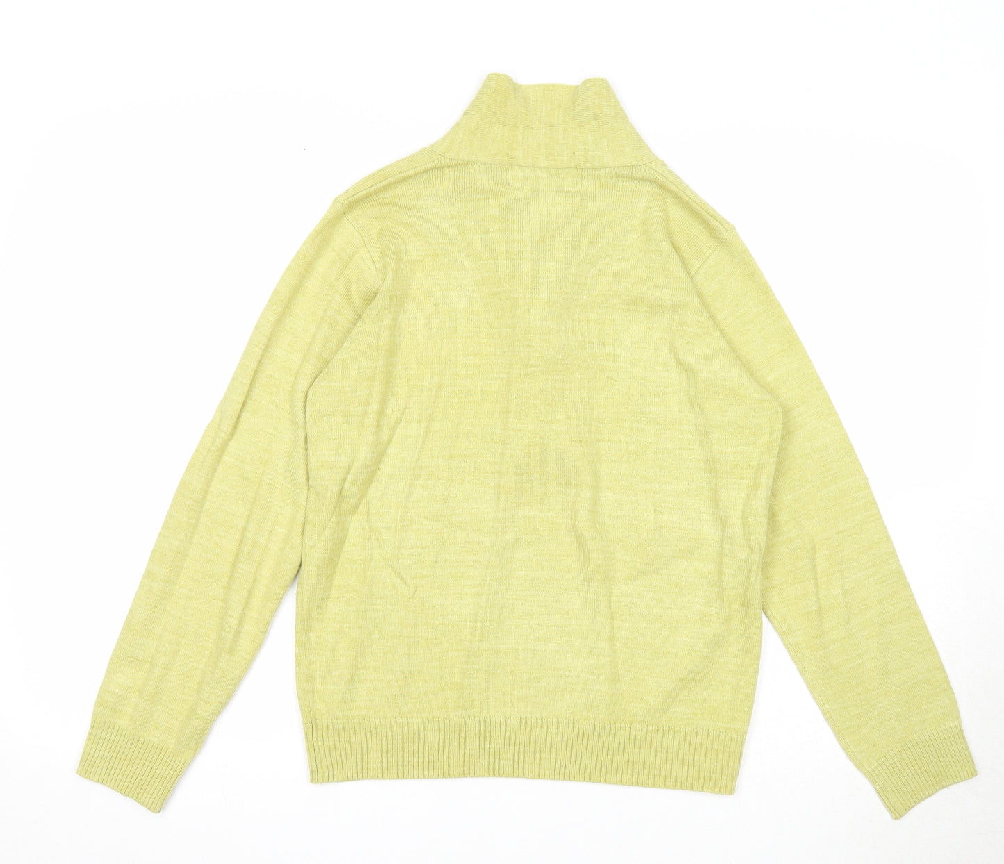 EWM Womens Green Collared Acrylic Pullover Jumper Size 10