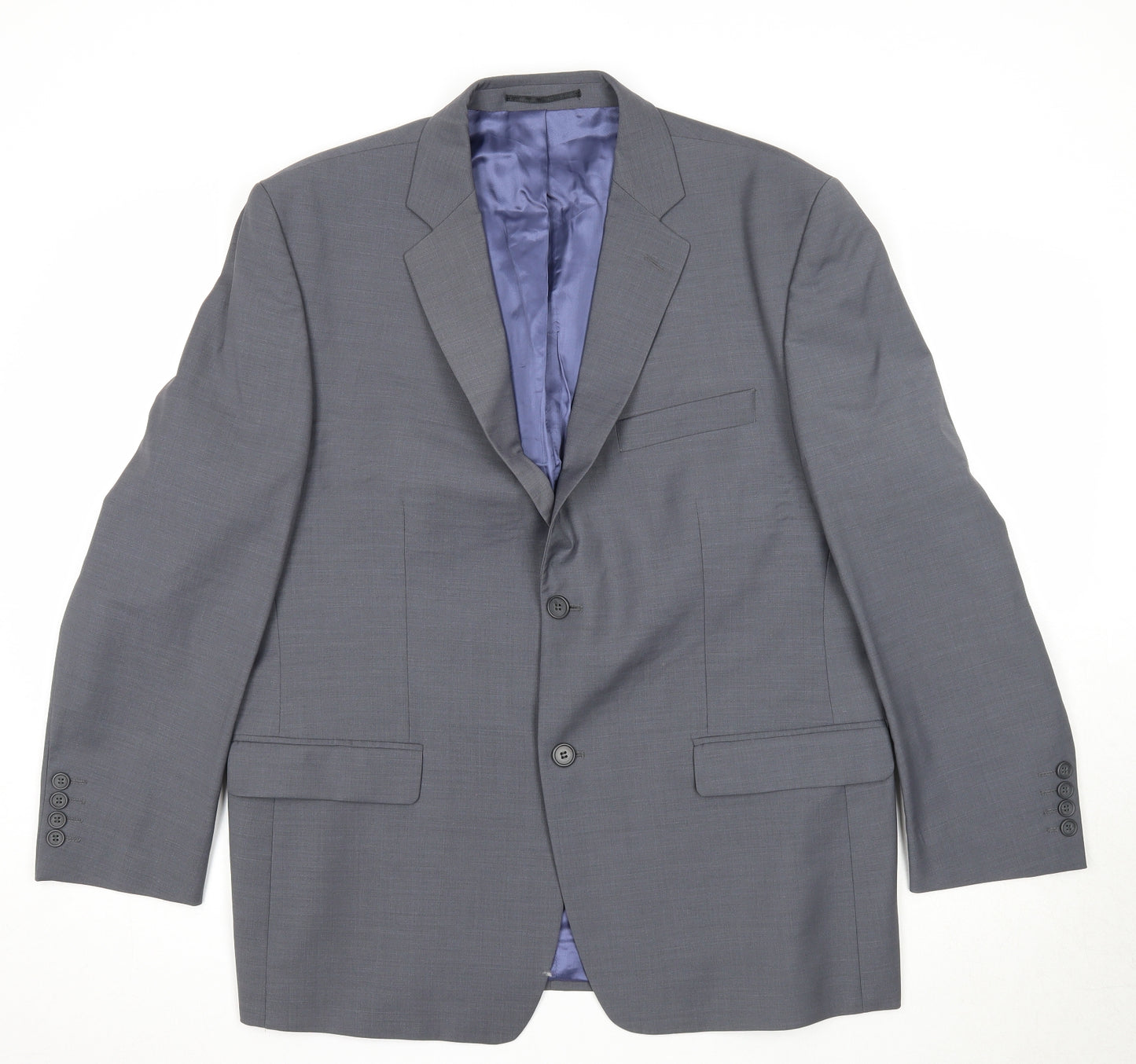 Yunsa Mens Grey Polyester Jacket Suit Jacket Size 44 Regular