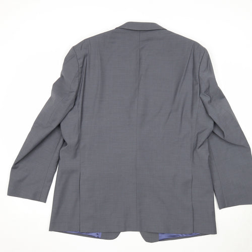 Yunsa Mens Grey Polyester Jacket Suit Jacket Size 44 Regular
