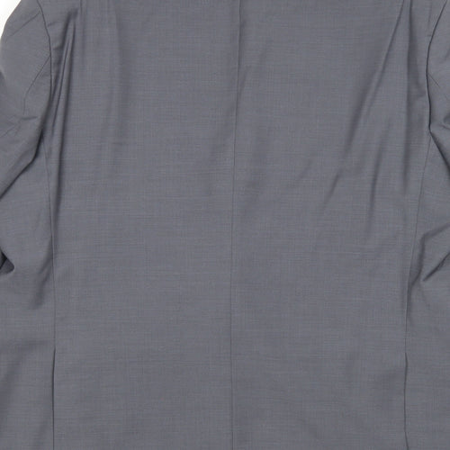 Yunsa Mens Grey Polyester Jacket Suit Jacket Size 44 Regular