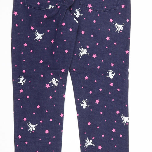 Gap Womens Blue Geometric Cotton Straight Jeans Size 16 Regular - Unicorn