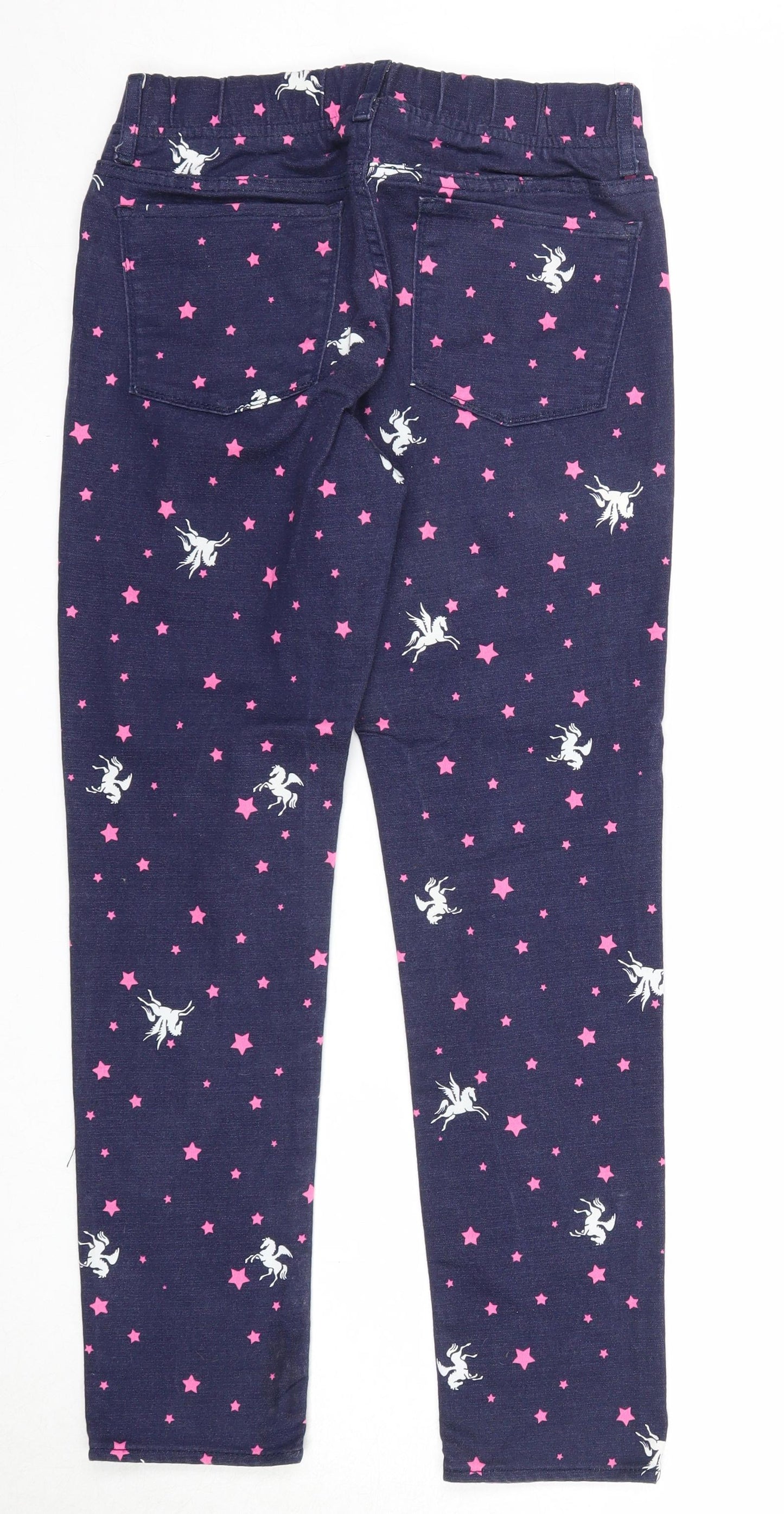 Gap Womens Blue Geometric Cotton Straight Jeans Size 16 Regular - Unicorn