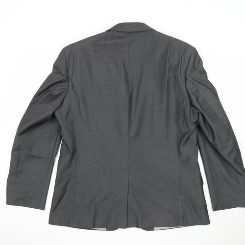 BHS Mens Grey Polyester Jacket Suit Jacket Size 42 Regular