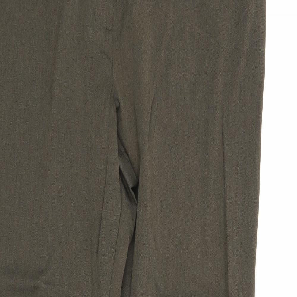 Marks and Spencer Womens Brown Polyester Dress Pants Trousers Size 12 Regular Zip