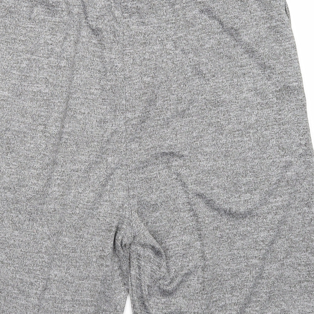 Souluxe Mens Grey Polyester Sweat Shorts Size L Regular
