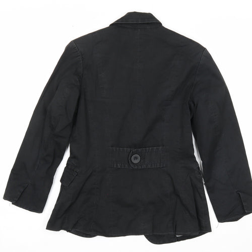 New Look Womens Black Jacket Blazer Size 8 Button