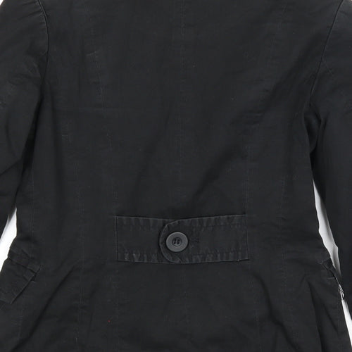 New Look Womens Black Jacket Blazer Size 8 Button