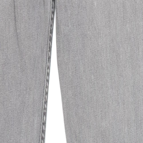 Topshop Womens Grey Cotton Skinny Jeans Size 28 in L34 in Regular Zip