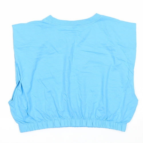 Divided by H&M Womens Blue Cotton Basic Tank Size M Round Neck - Tennis Club
