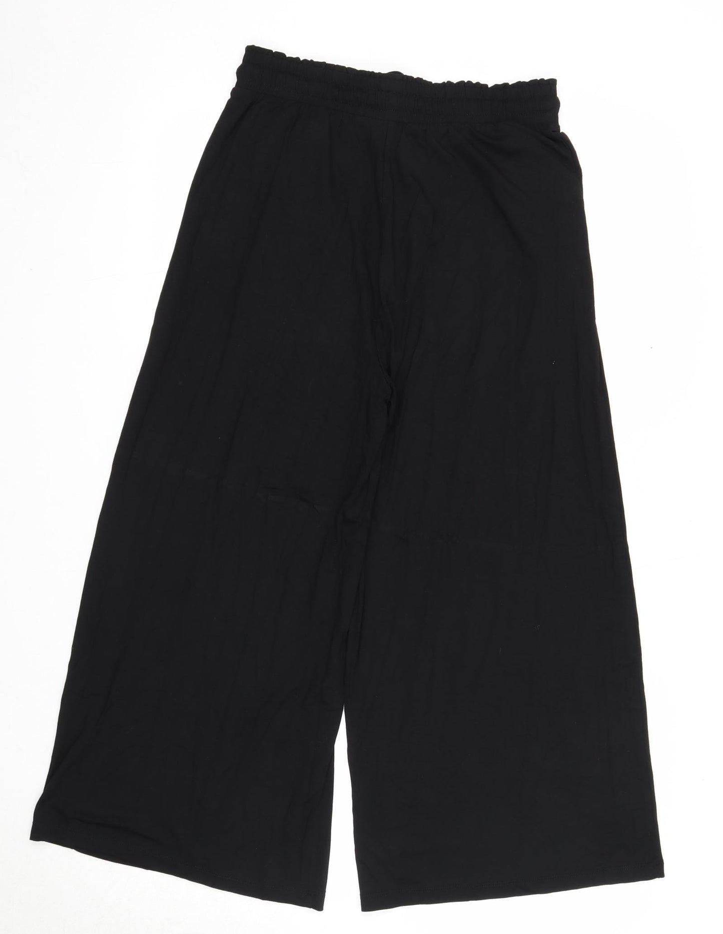 NEXT Womens Black Viscose Trousers Size 10 Regular