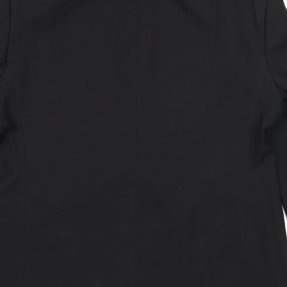 Marks and Spencer Mens Black Polyester Jacket Suit Jacket Size 44 Regular