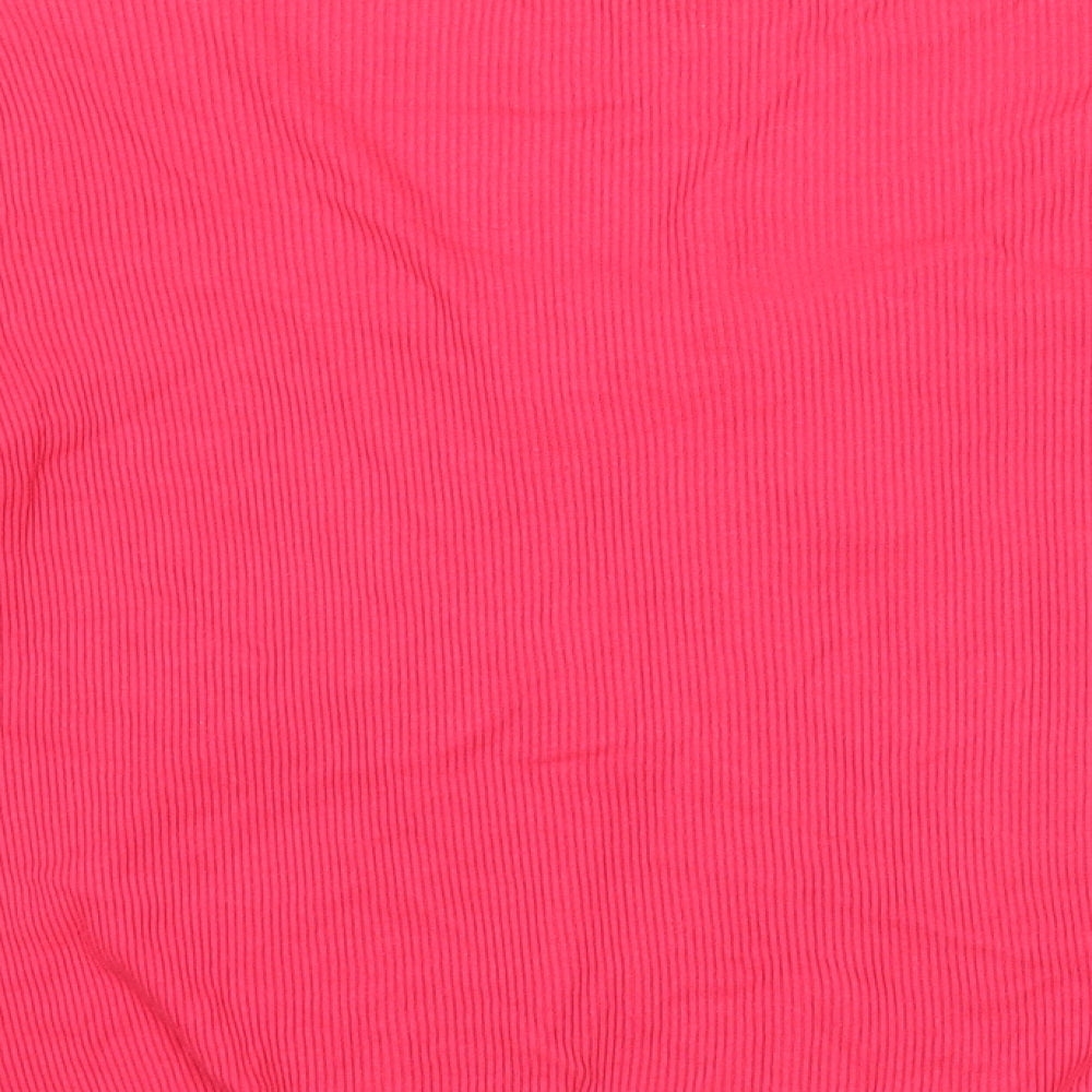 NEXT Womens Pink Scoop Neck Cotton Cardigan Jumper Size 16