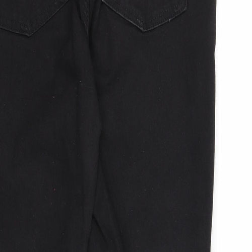 Bershka Womens Black Cotton Skinny Jeans Size 8 Regular Zip