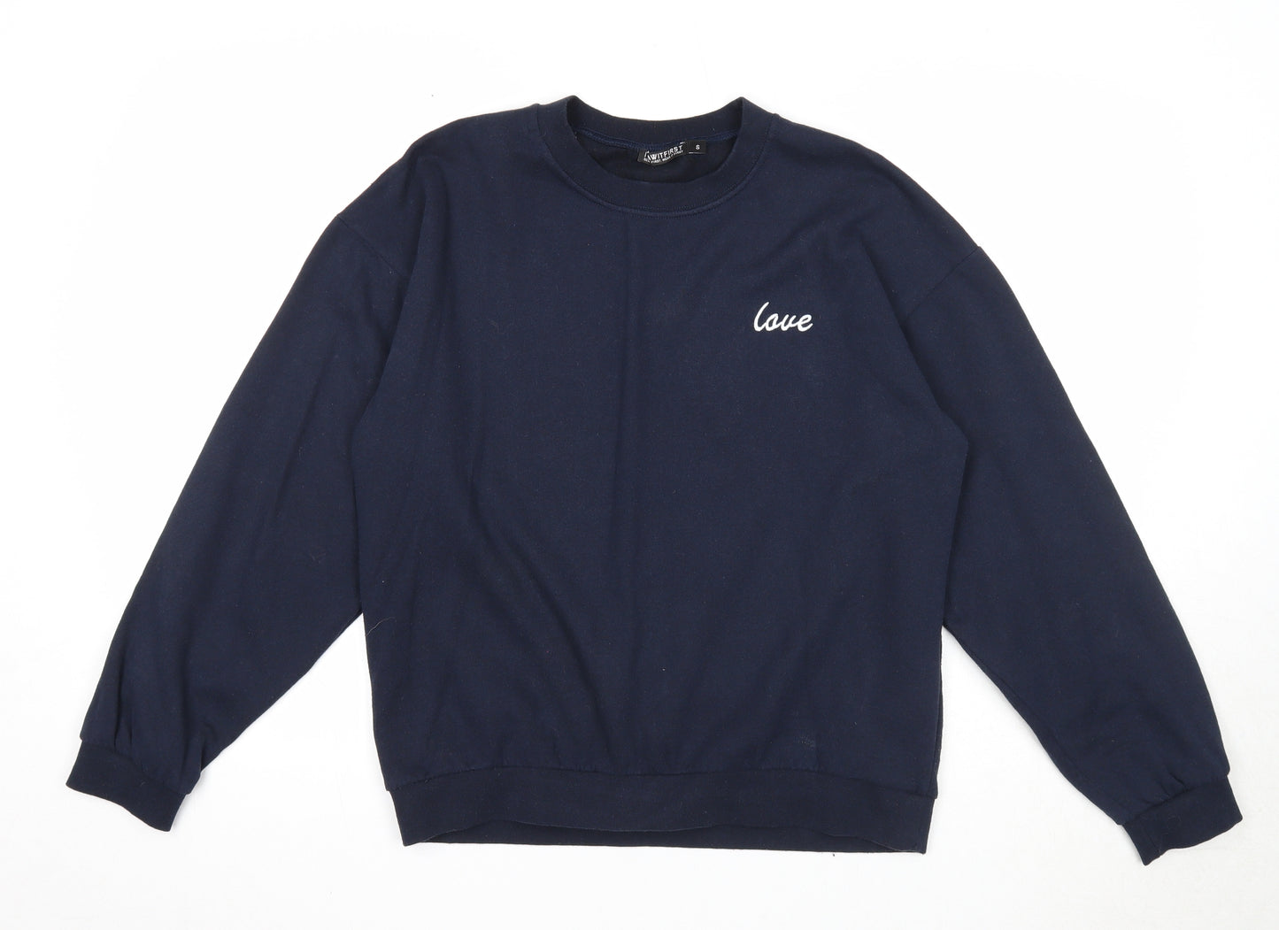 I SAW IT FIRST Womens Blue Cotton Pullover Sweatshirt Size S Pullover - Love