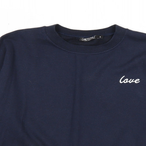 I SAW IT FIRST Womens Blue Cotton Pullover Sweatshirt Size S Pullover - Love
