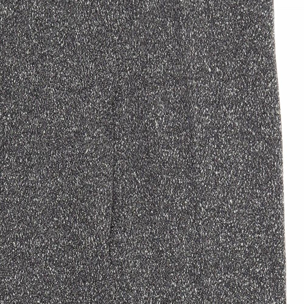 Editions Womens Grey Polyester Trousers Size 12 Regular Zip
