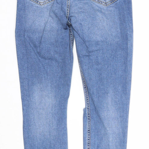 Topshop Womens Blue Cotton Skinny Jeans Size 26 in L30 in Regular Zip