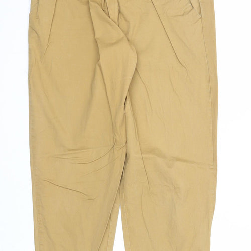 Sinsay Womens Beige Cotton Trousers Size XL Regular