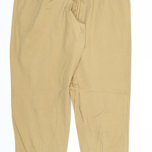 Sinsay Womens Beige Cotton Trousers Size XL Regular