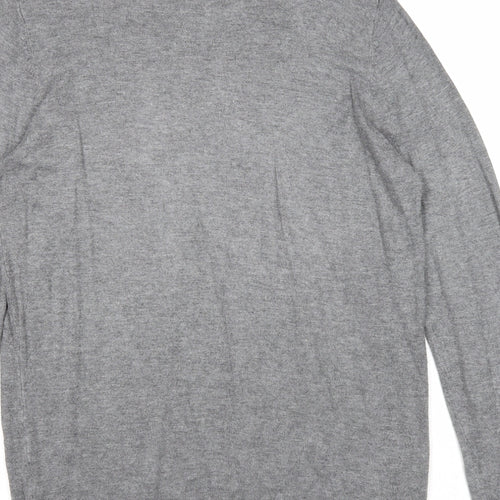 Dorothy Perkins Womens Grey Boat Neck Viscose Pullover Jumper Size 16