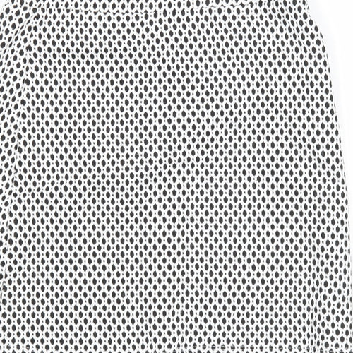 River Island Girls Black Geometric Cotton A-Line Skirt Size 9-10 Years Regular Pull On