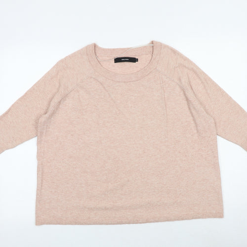 VERO MODA Womens Pink Round Neck Viscose Pullover Jumper Size S