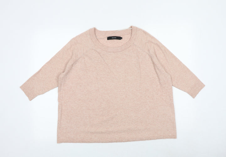 VERO MODA Womens Pink Round Neck Viscose Pullover Jumper Size S